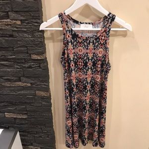 Aztec printed sleeveless dress